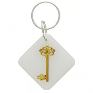 Заготовка ключа для домофона RFID мини-карта 'Золотой ключ' белый Заготовка ключа для домофона RFID мини-карта 'Золотой ключ' белый