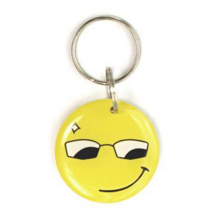 Заготовка ключа для домофона RFID мини-карта 'смайлик очки' Заготовка ключа для домофона RFID мини-карта 'смайлик очки'